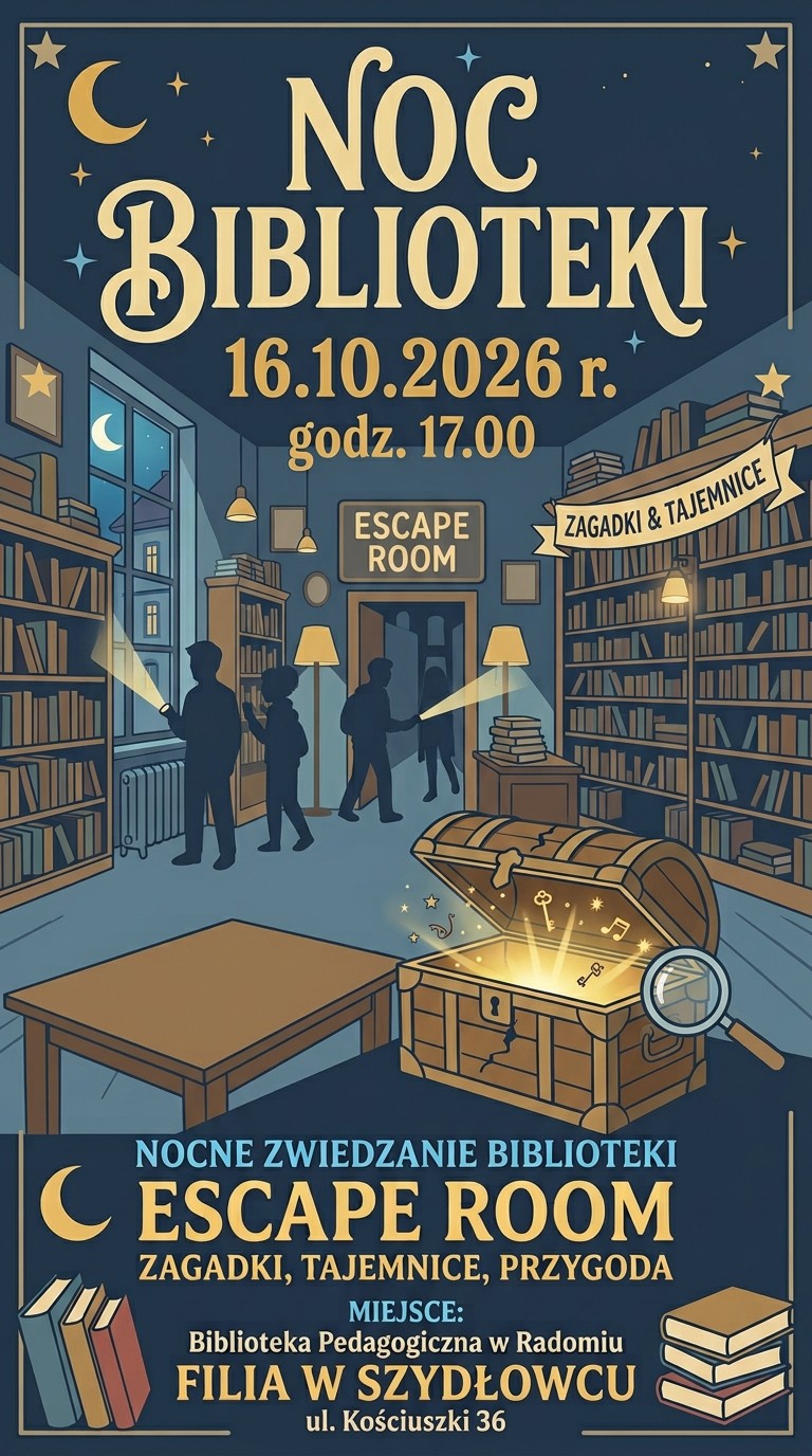 plakat Nocy Bibliotek 2026